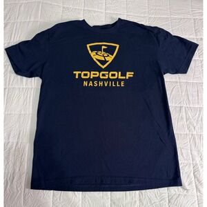 Topgolf‎ Nashville T Shirt Mens Medium Gold Logo Short Sleeve Tee